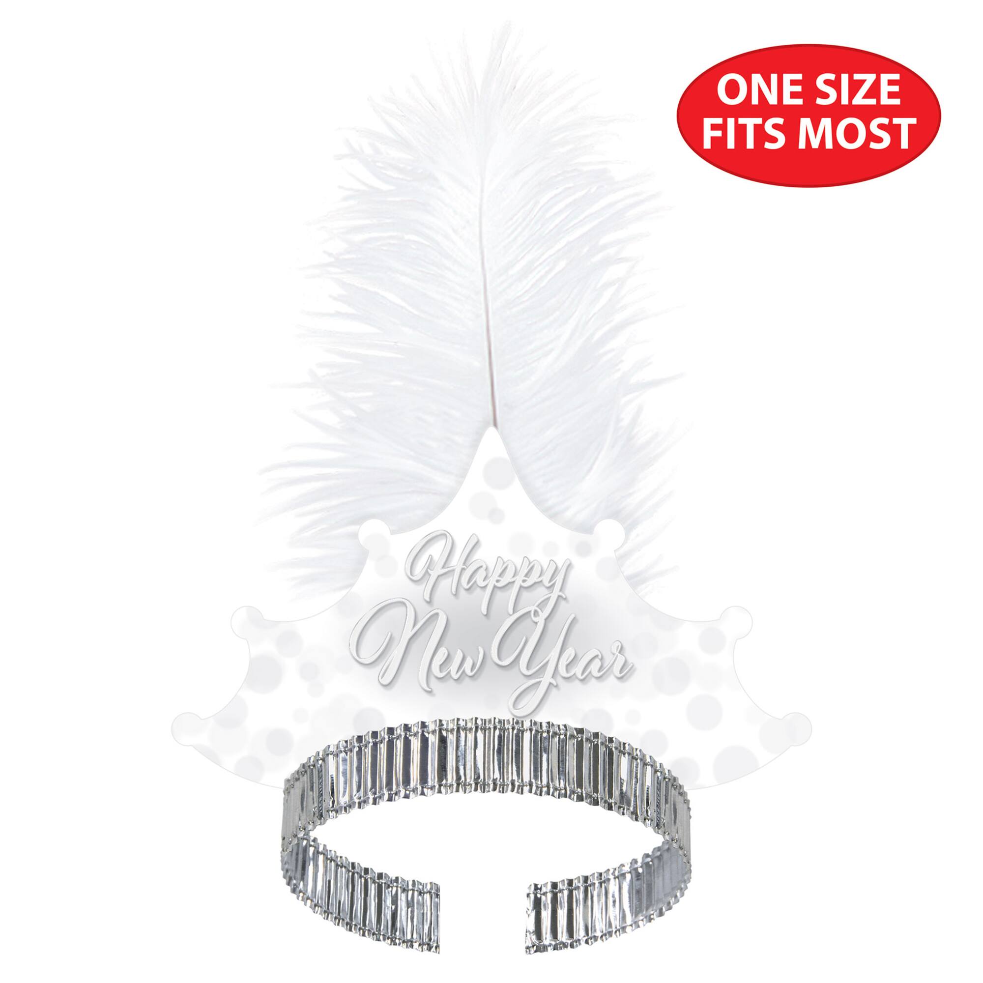 Beistle Adult Whiteout New Year Tiaras, 50ct.